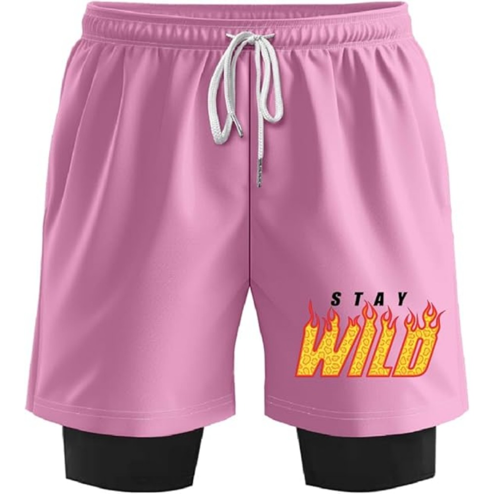 Ben Azelart Stay Wild Fire Sweatshorts Women Men Short Basketball Pants ...