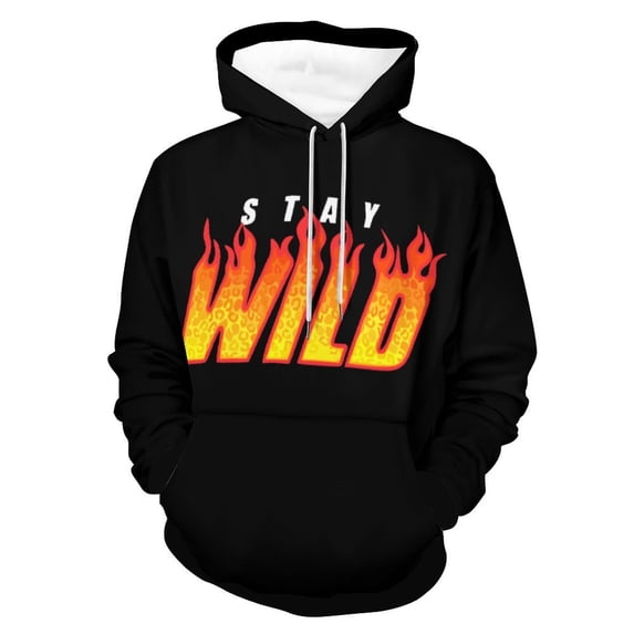 Ben Azelart Stay Wild Hoodie Unisex 3d Novelty Hoodies Graphic Hoodies Pullover Sweatshirts For Men Women Teen X-Large