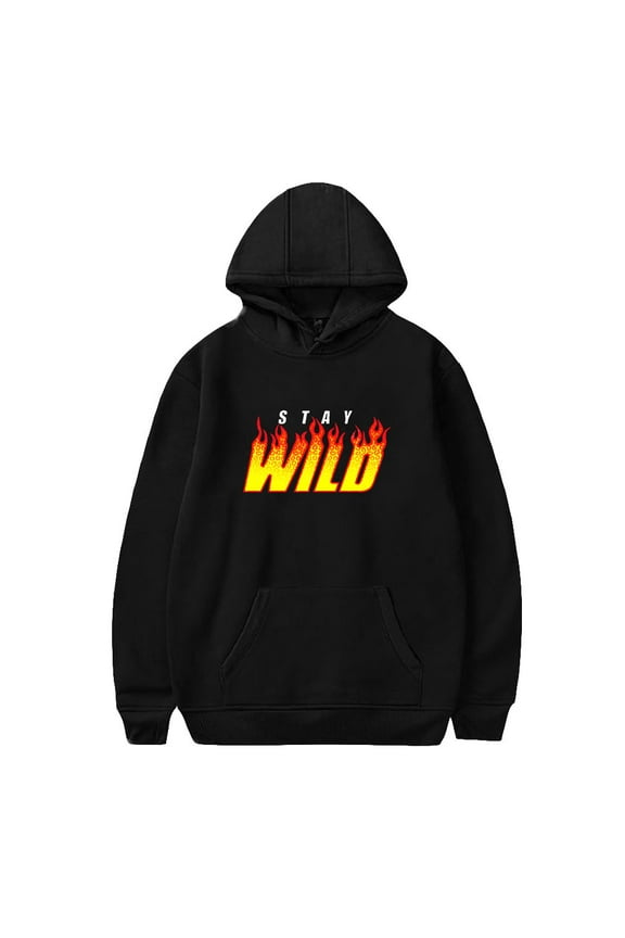 Stay Wild Hoodie Women Men Long Sleeve Hooded Sweatshirt Casual Streetwear Pullover Clothes