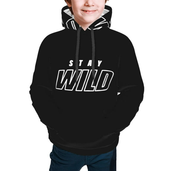 Ben Azelart Stay Wild Kids' Hoodie 3d Print Sweatshirt Soft Pullover Hooded With Big Pockets For Boys Or Girls Large
