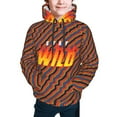 thumbnail image 1 of Ben Azelart Stay Wild Kids' Hoodie 3d Print Sweatshirt Soft Pullover Hooded With Big Pockets For Boys Or Girls Small, 1 of 8