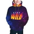thumbnail image 1 of Ben Azelart Stay Wild Kids' Hoodie 3d Print Sweatshirt Soft Pullover Hooded With Big Pockets For Boys Or Girls Small, 1 of 8