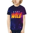 thumbnail image 1 of Ben Azelart Stay Wild Kids T-Shirt 3d Printed Graphic T-Shirts Boys And Girls Short Sleeve Shirts For Youth Kids X-Small, 1 of 7