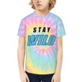 thumbnail image 1 of Ben Azelart Stay Wild Kids T-Shirt 3d Printed Graphic T-Shirts Boys And Girls Short Sleeve Shirts For Youth Kids X-Small, 1 of 7