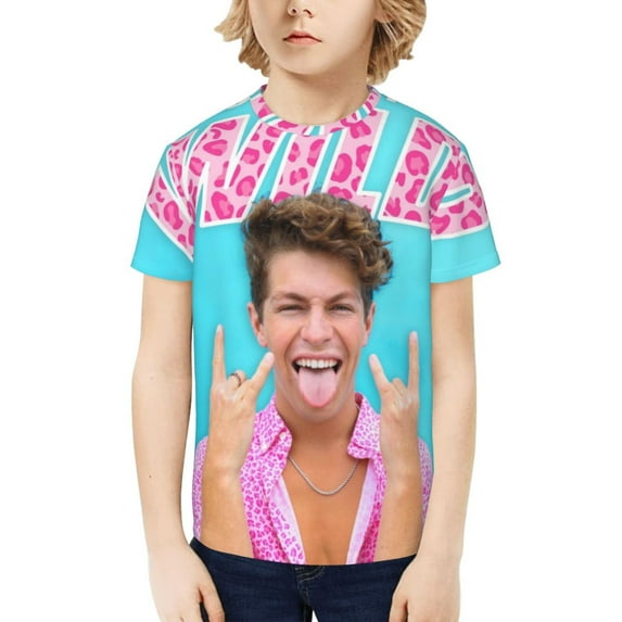 Ben Azelart Stay Wild Kids T-Shirt 3d Printed Graphic T-Shirts Boys And Girls Short Sleeve Shirts For Youth Kids X-Small