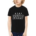 thumbnail image 1 of Ben Azelart Stay Wild Kids T-Shirt 3d Printed Graphic T-Shirts Boys And Girls Short Sleeve Shirts For Youth Kids X-Small, 1 of 7