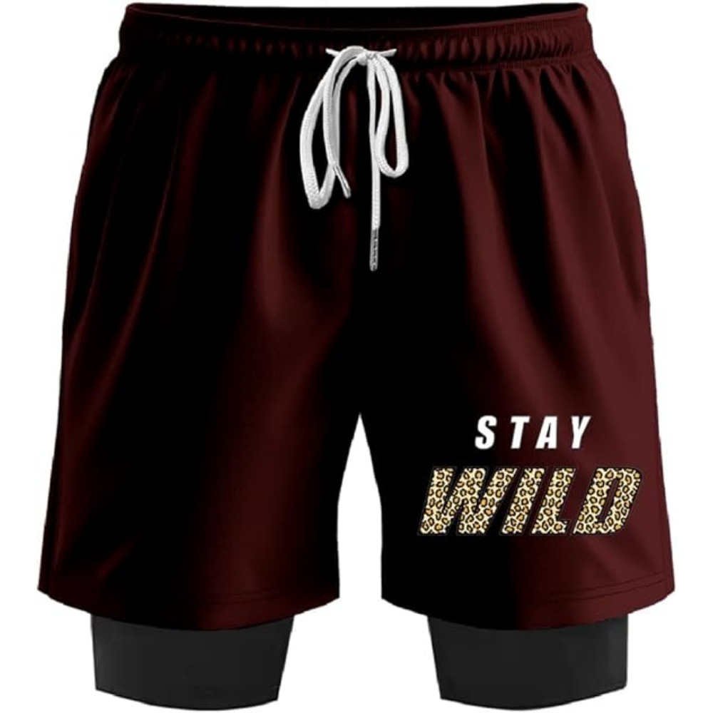 Ben Azelart Stay Wild Logo Sweatshorts Women Men Short Basketball Pants ...