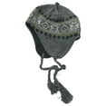 thumbnail image 1 of Ben Berger Boys Gray Snowflake Peruvian Trapper Hat Nordic Print Grey, 1 of 1