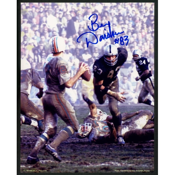 Ben Davidson Autographed 8x10 Photo Oakland Raiders Signed In Blue 152425