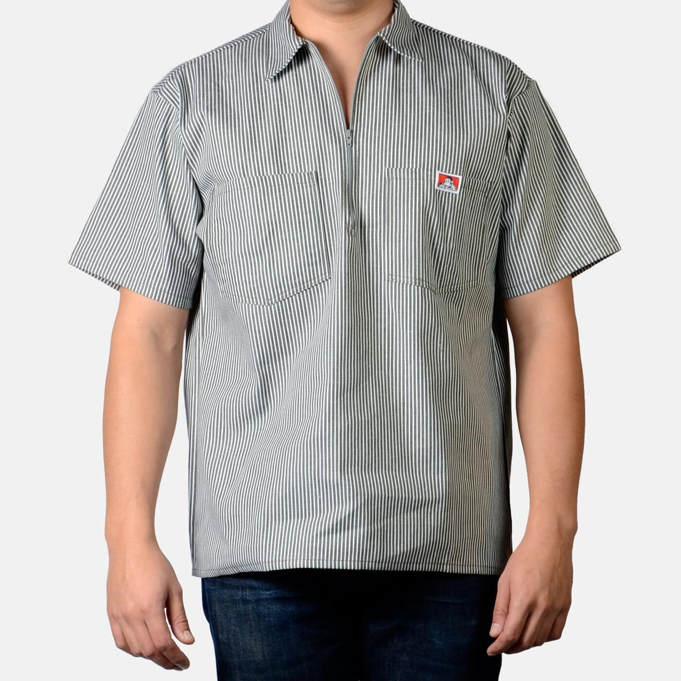 John Ashford Mens Shirt sz L Cream Button Up Heavyweight 100