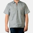 thumbnail image 1 of Ben Davis 1/2 Zip Striped Short Sleeve Work Shirt, 1 of 11
