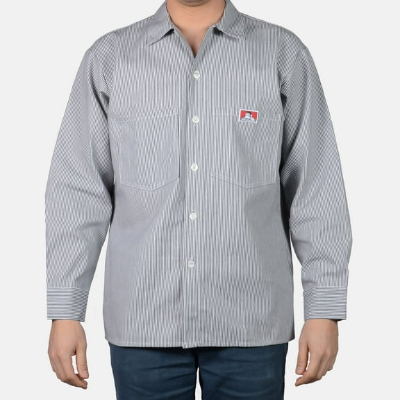 Ben Davis 11238 Men's Button Long Sleeve Hickory Shirt - XL