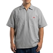 Ben Davis 11239 Mens 1/2 Zipper Short Sleeve Stripe Shirt - LG