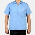 thumbnail image 1 of Ben Davis Men's Half-Zip Short Sleeve Collared Solid Work Shirt 150-3XL, 1 of 11