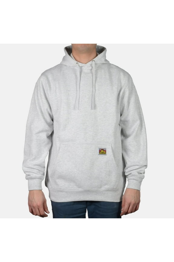 Men's Hoodie Drawstring Front Pocket Heavyweight Pullover Hoodie, Ash Grey, S