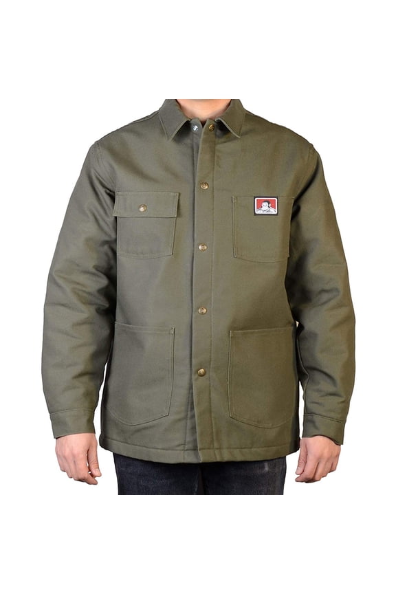Mens Heavyweight Original Snap Button Front Jacket 398 Olive M