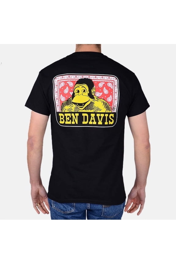 Men's T-Shirt Short Sleeve Crew Neck Paisley Graphic Logo Shirt, Black, M