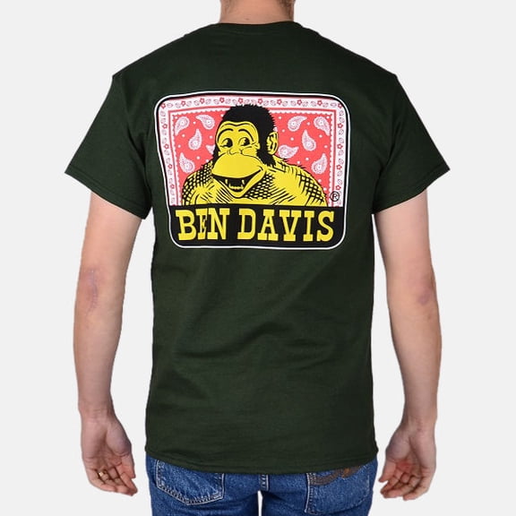 Ben Davis Men's T-Shirt Short Sleeve Crew Neck Paisley Graphic Logo Shirt, Green, M