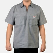 Ben Davis Short Sleeve Striped Half-Zip Shirt