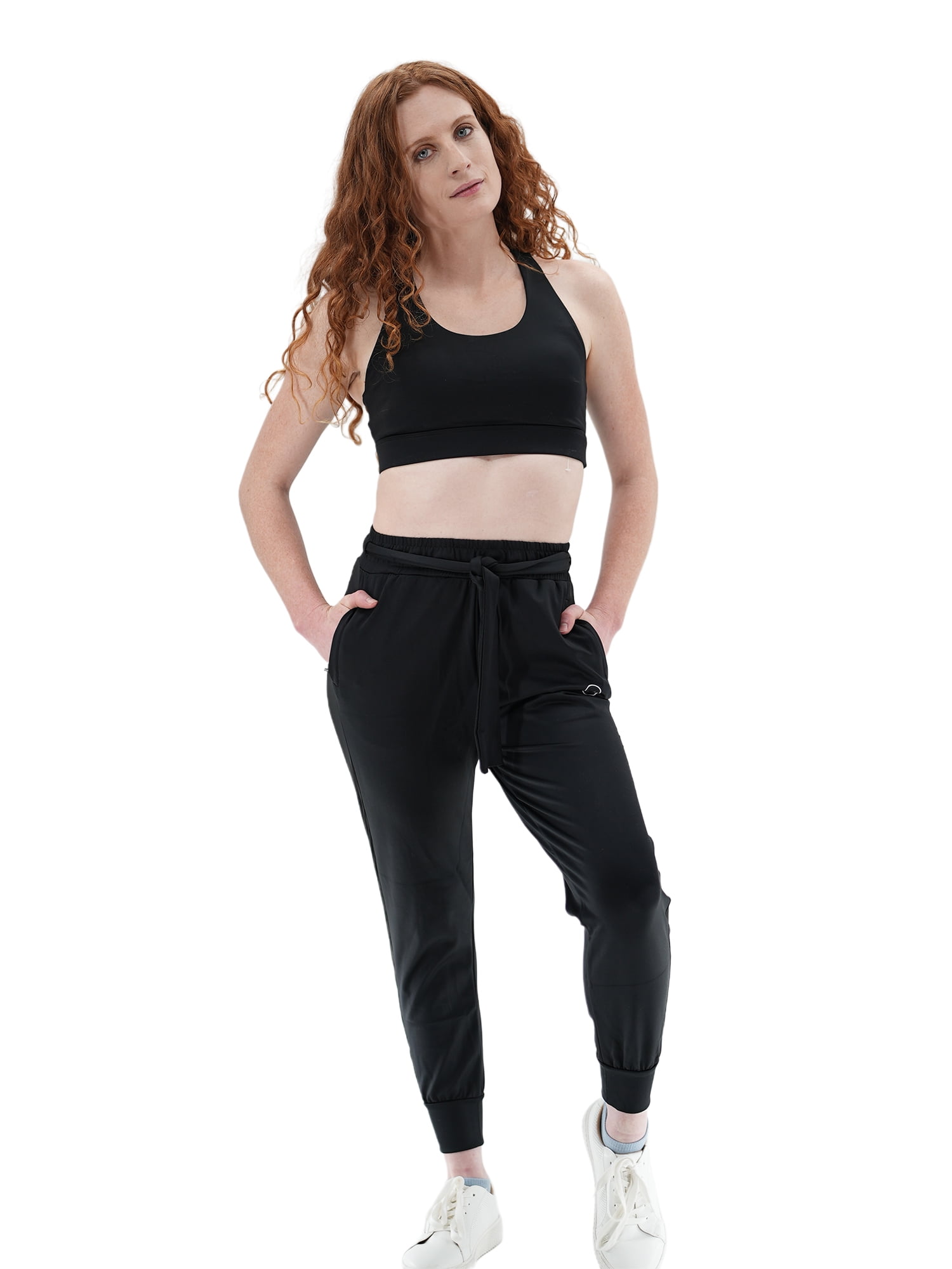 Ben Din Clothing 2Pcs Women Slim Fit Gym Jogger Pant and Bra