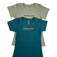 thumbnail image 1 of Ben Din Clothing Fearless Women Short Sleeve Crewneck Cotton T-Shirt, 2Pack, 1 of 4