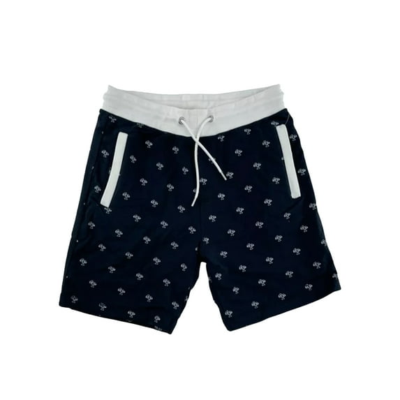 Ben Din Clothing Men's Athletic Printed Cotton Drawstring Closure Shorts