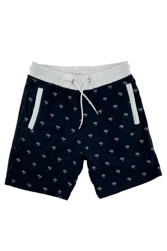 Men's Athletic Printed Cotton Drawstring Closure Shorts