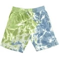 thumbnail image 1 of Ben Din Clothing Men's Tie Dye Swim Trunks Cotton Beach Shorts, Green, 1 of 4