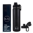 thumbnail image 1 of Ben Din Clothing Insulated 22 oz Black Stainless Steel Water Bottles with Bottle Box, 1 of 7