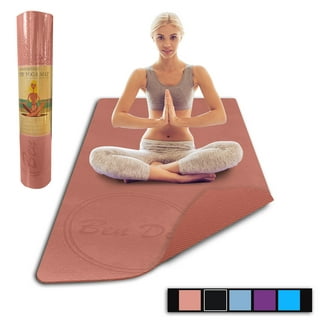Unembellished Blushing Pink Yoga Mat for Pilates Workout TPE