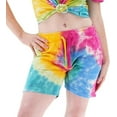 thumbnail image 1 of Ben Din Clothing Womens Tie Dye Shorts Swimwear Trunks with Pockets, 1 of 4