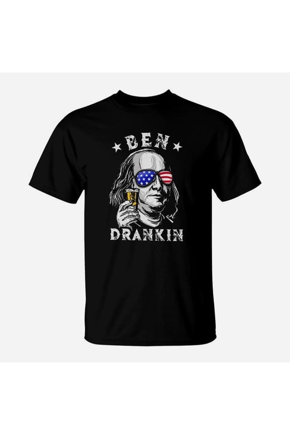 Ben Drankin Benjamin Franklin 4th Of July Patriotic American Usa Flag TShirt