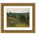 thumbnail image 1 of Ben Foster 18x15 Gold Ornate Wood Frame and Double Matted Museum Art Print Titled - Early Moonrise, 1 of 4