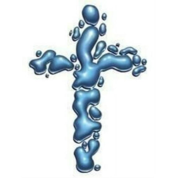 Ben Frank - Blue Liquid Holy Cross - Sticker / Decal