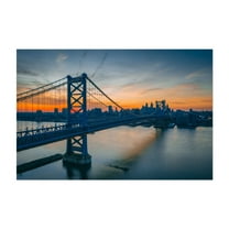 Ben Franklin Bridge 02 - Philadelphia Pennsylvania Photography Unframed Wall Art Print 5 x 7 inches