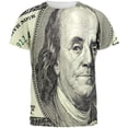 thumbnail image 1 of Ben Franklin Hundred Dollar Bill All Over Adult T-Shirt - X-Large, 1 of 2