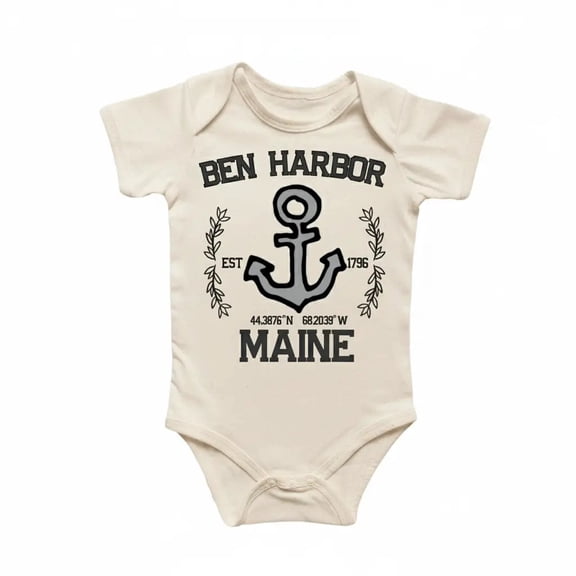 Ben Harbor Maine Newborn Gift Baby Bodysuit