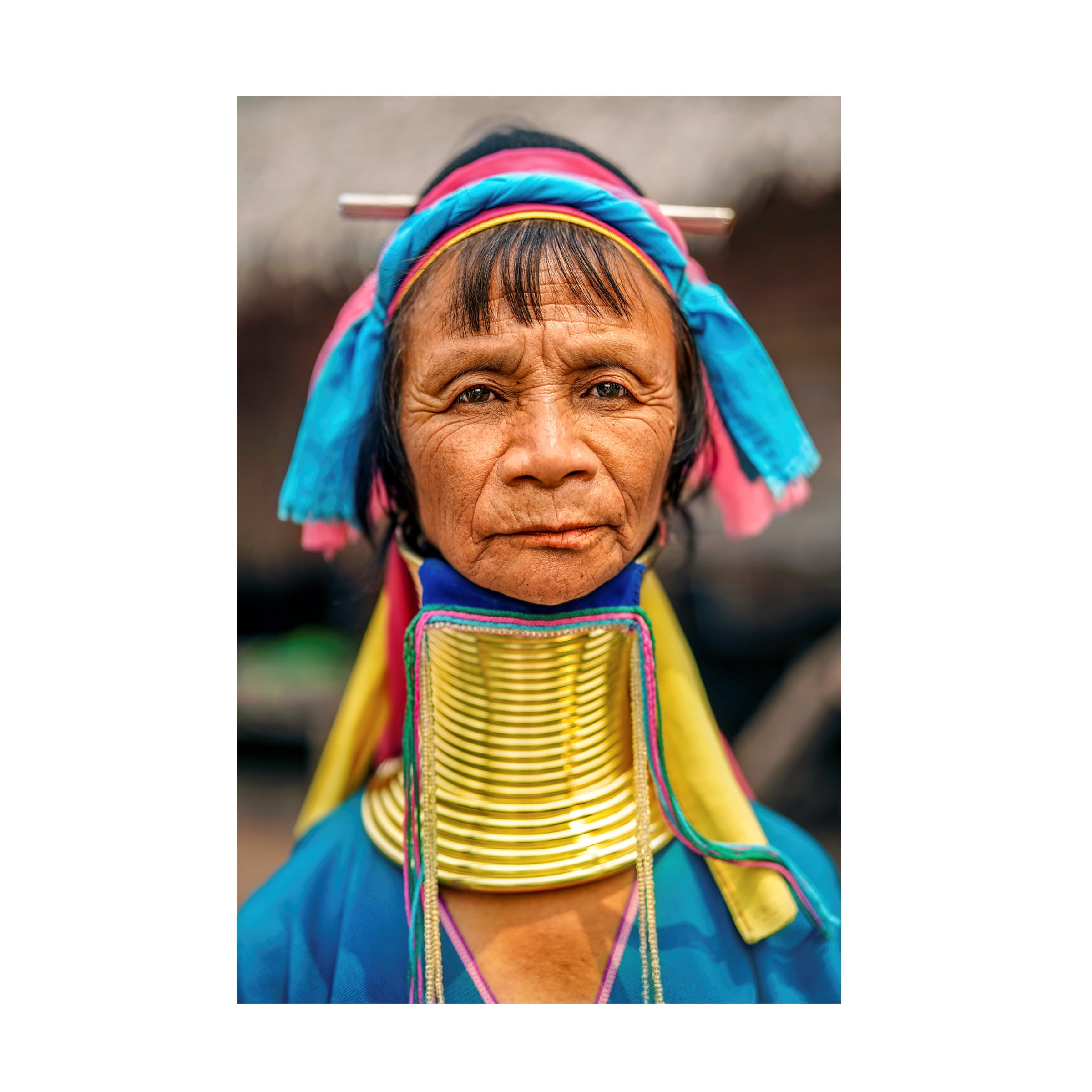 Ben Heine 'Kayan Long Neck Woman North Thailand Ethnic Minorities' Canvas Art