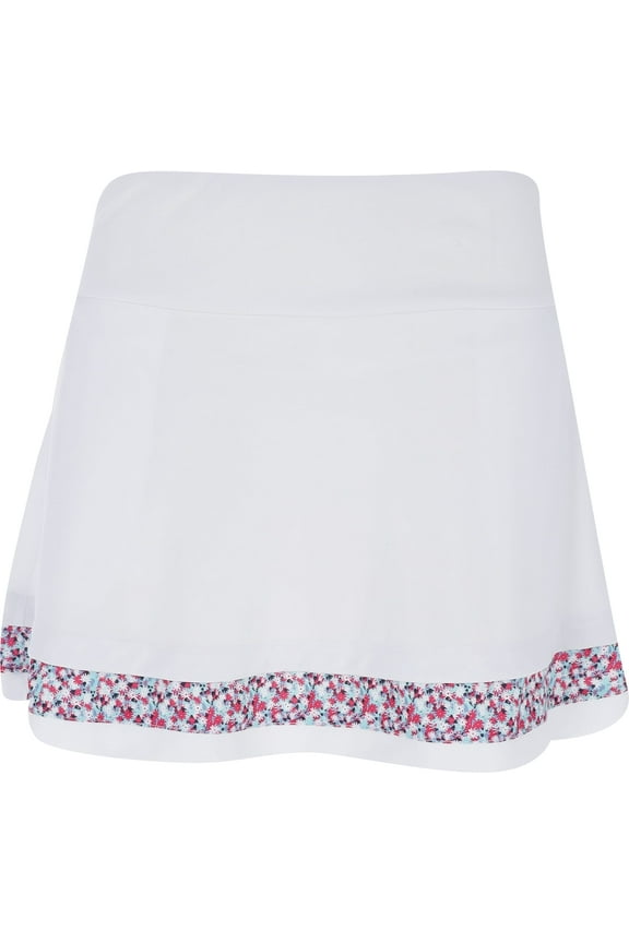 16 Inch 2 Tier CB Flouncy Bright White Skort Women M