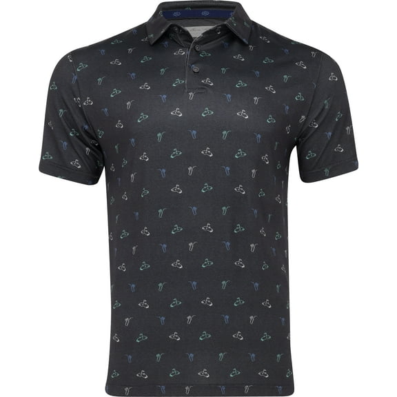 Ben Hogan All Over Cocktail Charcoal Art Shirt Men M