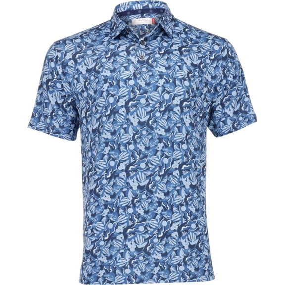 Ben Hogan All Over Desert Print Estate Blue Shirt Men S