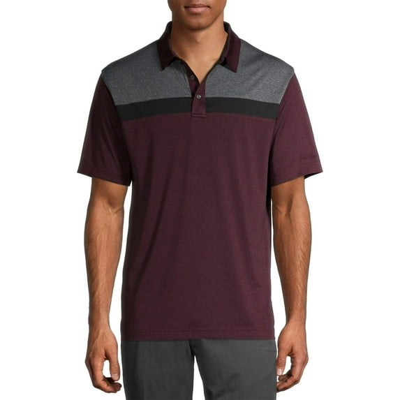Ben Hogan Big Men's Chest Block Short Sleeve Polo Shirt