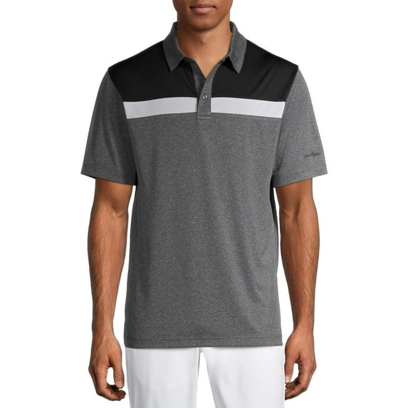 Ben Hogan Big Men's Chest Block Short Sleeve Polo Shirt