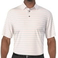 thumbnail image 1 of Ben Hogan BirdsEye Printed Stripe Bright White/Strawberry Pink Shirt Men XXL, 1 of 5