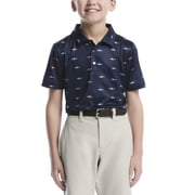 Boys & Big Boys Performance Golf Polo: Shark Print, Sizes 4-18