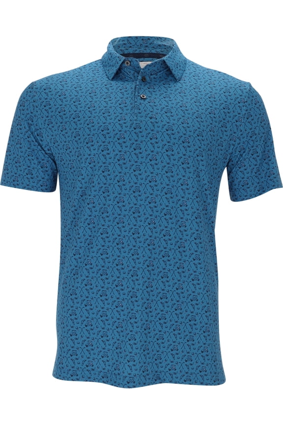 Golf Cart Printed French Blue Shirt Men S