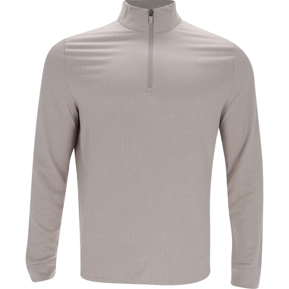 Ben Hogan Herringbone Heather 1/4 Zip Feather Gray/Heather Outerwear Men XL
