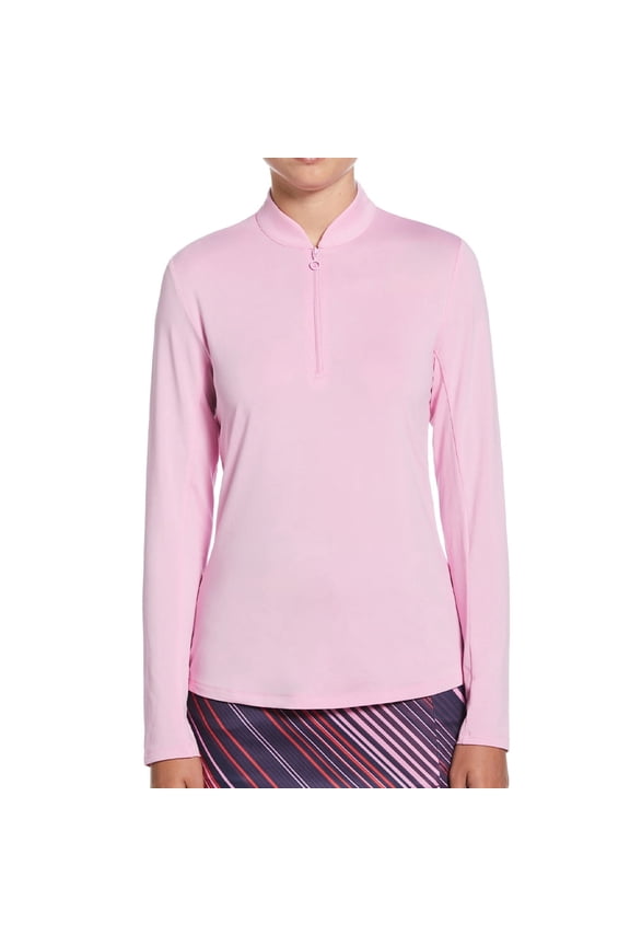 L S 1 4 Zip Sun Lilac Chiffon Shirt Women XS