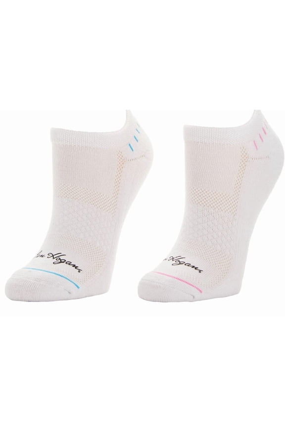 Low Cut Motion Stripe 2 Pack White Socks Women 4 - 10.5