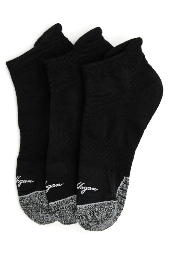 Low Cut Tab 3 Pack Black Socks Men 7 - 12